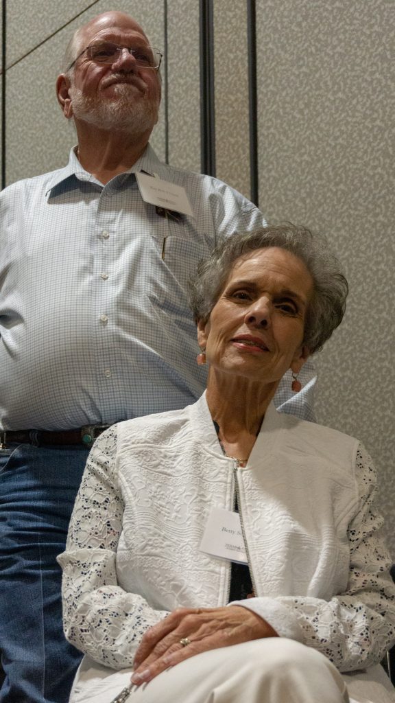 Betty Sue Frizzell and husband Ray Frizzell joined several family members to remember Haley Frizzell, a Texas State student who died in the Iconic Village fire.Photo by Sawyer Click